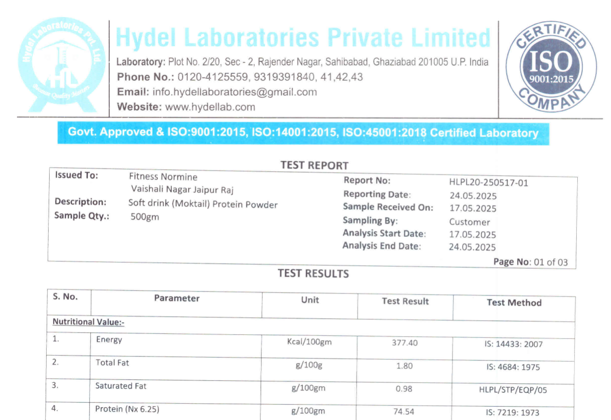 Lab Test Report