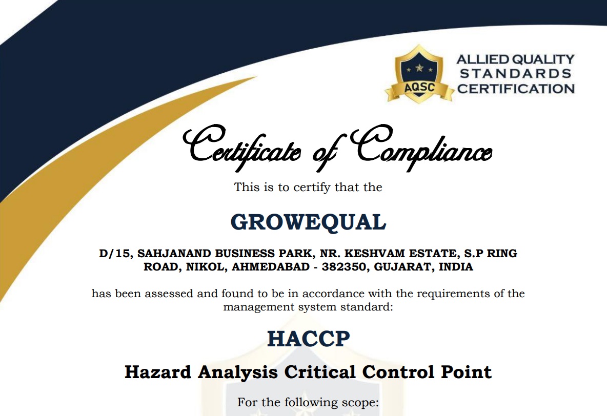 HACCP Certificate